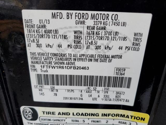 Photo 11 VIN: 1FTFW1R61DFB20463 - FORD F150 