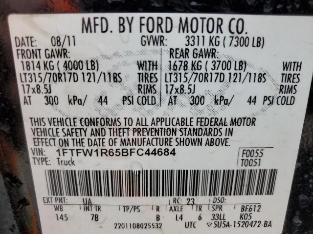 Photo 11 VIN: 1FTFW1R65BFC44684 - FORD F150 SVT R 