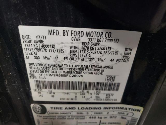 Photo 11 VIN: 1FTFW1R66BFC25979 - FORD F150 SVT R 