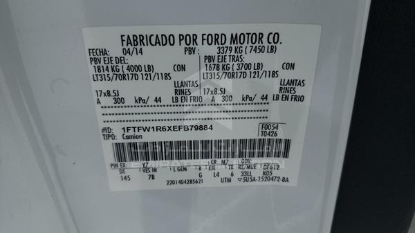 Photo 2 VIN: 1FTFW1R6XEFB79884 - FORD F 150 