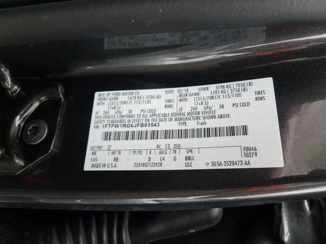 Photo 9 VIN: 1FTFW1RG6JFB93543 - FORD F150 RAPTO 