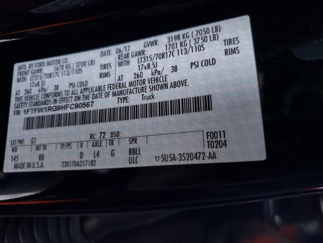 Photo 11 VIN: 1FTFW1RG9HFC90567 - FORD F150 RAPTO 