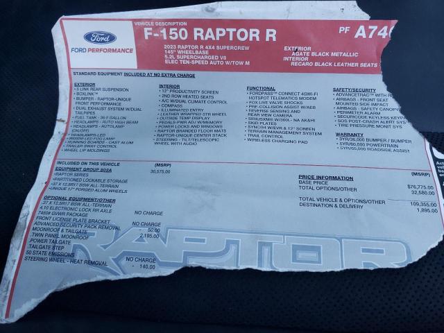 Photo 12 VIN: 1FTFW1RJ5PFA74001 - FORD F150 