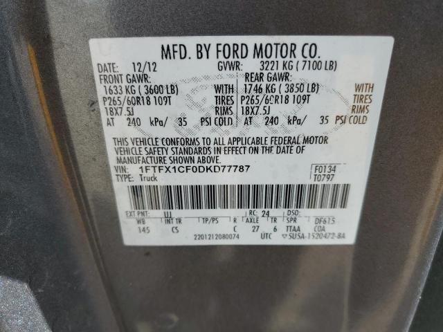 Photo 11 VIN: 1FTFX1CF0DKD77787 - FORD F150 SUPER 