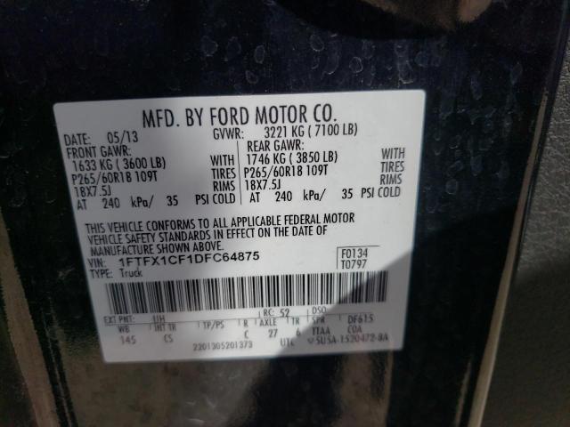 Photo 9 VIN: 1FTFX1CF1DFC64875 - FORD F150 SUPER 