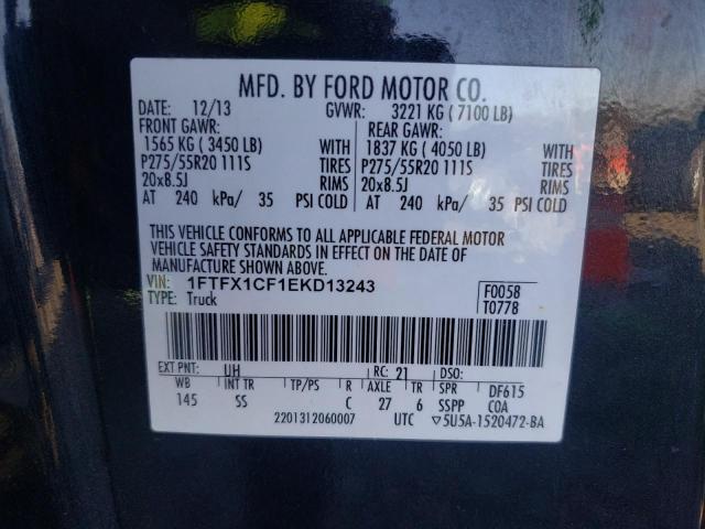 Photo 11 VIN: 1FTFX1CF1EKD13243 - FORD F-150 