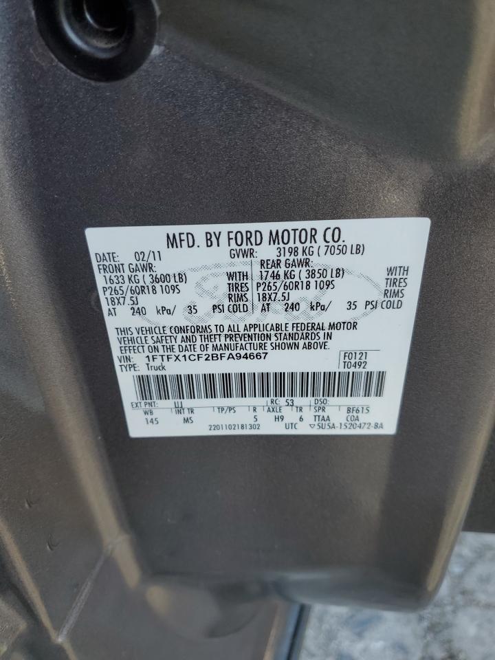 Photo 11 VIN: 1FTFX1CF2BFA94667 - FORD F-150 