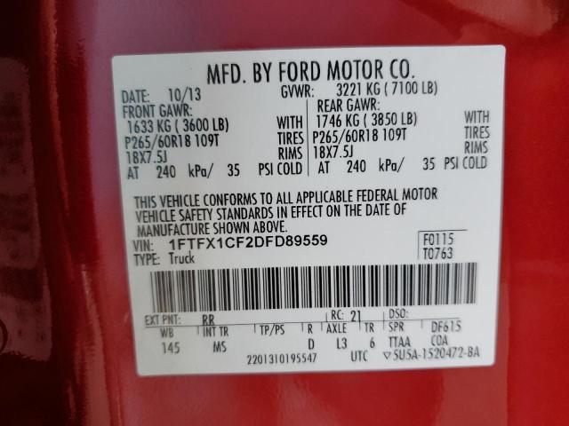 Photo 11 VIN: 1FTFX1CF2DFD89559 - FORD F-150 