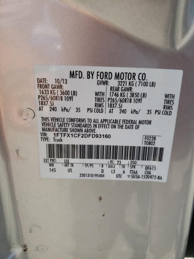 Photo 9 VIN: 1FTFX1CF2DFD93160 - FORD F150 SUPER 