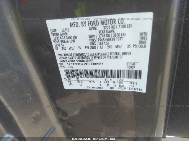 Photo 8 VIN: 1FTFX1CF2DFE06957 - FORD F-150 