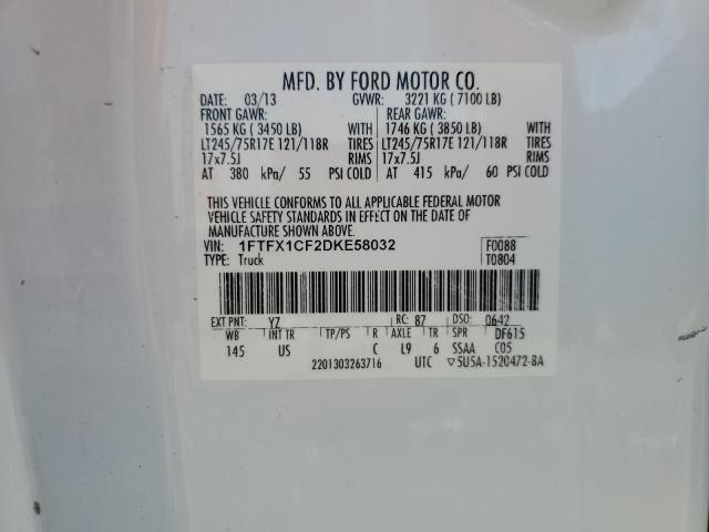 Photo 11 VIN: 1FTFX1CF2DKE58032 - FORD F150 SUPER 