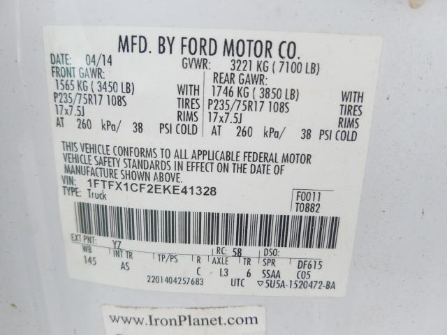 Photo 9 VIN: 1FTFX1CF2EKE41328 - FORD F150 SUPER 