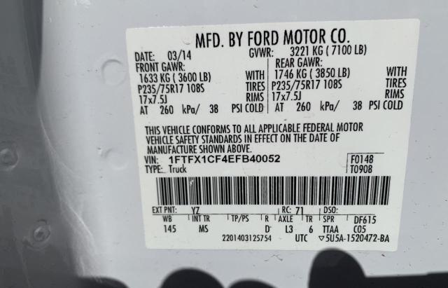 Photo 9 VIN: 1FTFX1CF4EFB40052 - FORD F150 SUPER 