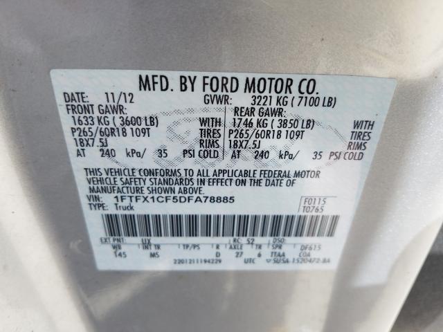 Photo 9 VIN: 1FTFX1CF5DFA78885 - FORD F-150 