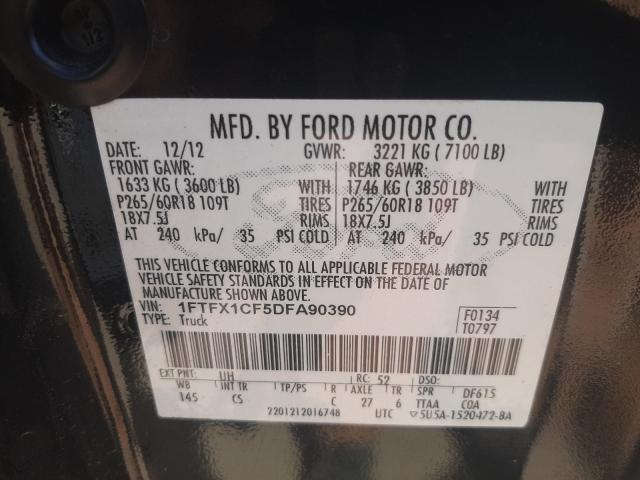 Photo 9 VIN: 1FTFX1CF5DFA90390 - FORD F150 SUPER 