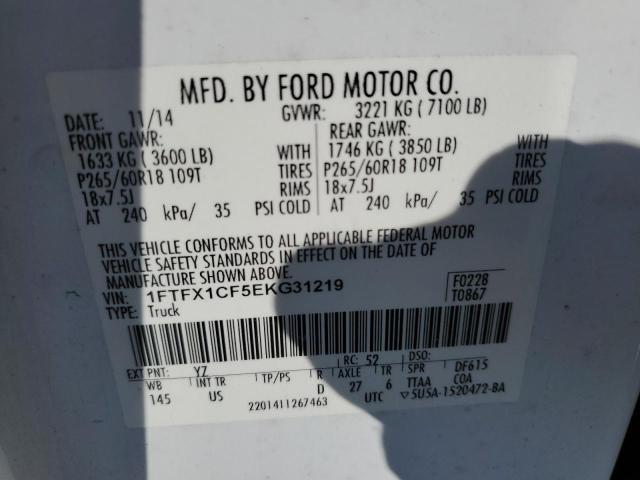 Photo 12 VIN: 1FTFX1CF5EKG31219 - FORD F-150 