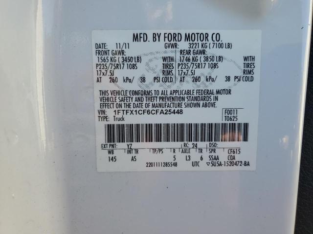 Photo 11 VIN: 1FTFX1CF6CFA25448 - FORD F150 SUPER 