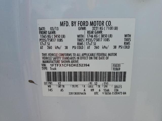 Photo 11 VIN: 1FTFX1CF6DKE52394 - FORD F150 SUPER 