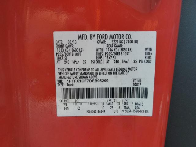 Photo 11 VIN: 1FTFX1CF7DFB95299 - FORD F150 SUPER 