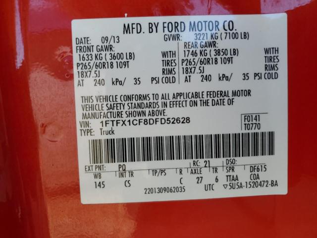 Photo 11 VIN: 1FTFX1CF8DFD52628 - FORD F150 SUPER 