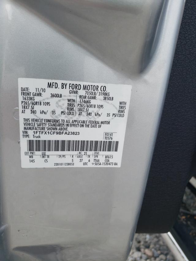 Photo 9 VIN: 1FTFX1CF9BFA23823 - FORD F150 SUPER 