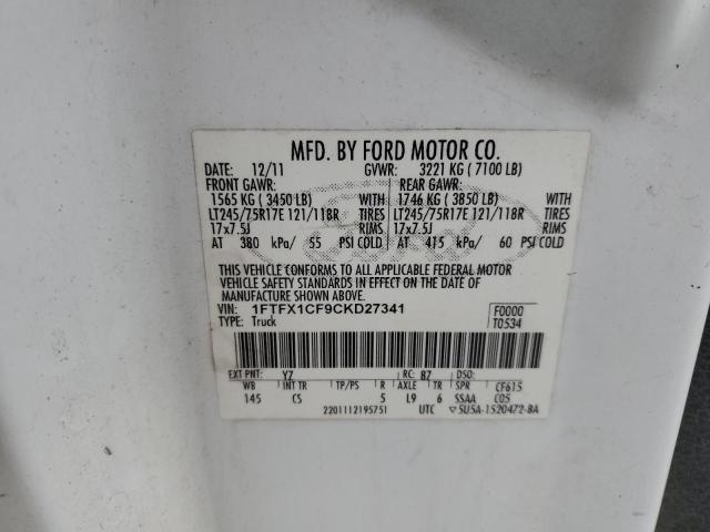 Photo 11 VIN: 1FTFX1CF9CKD27341 - FORD F150 SUPER 