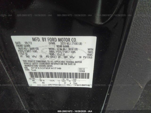 Photo 8 VIN: 1FTFX1CF9DFA17149 - FORD F-150 