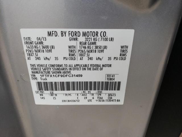 Photo 11 VIN: 1FTFX1CF9DFC31459 - FORD F150 SUPER 