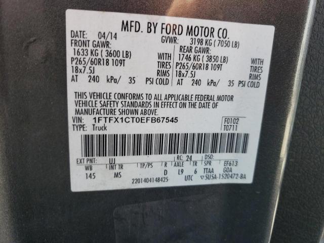 Photo 11 VIN: 1FTFX1CT0EFB67545 - FORD F-150 