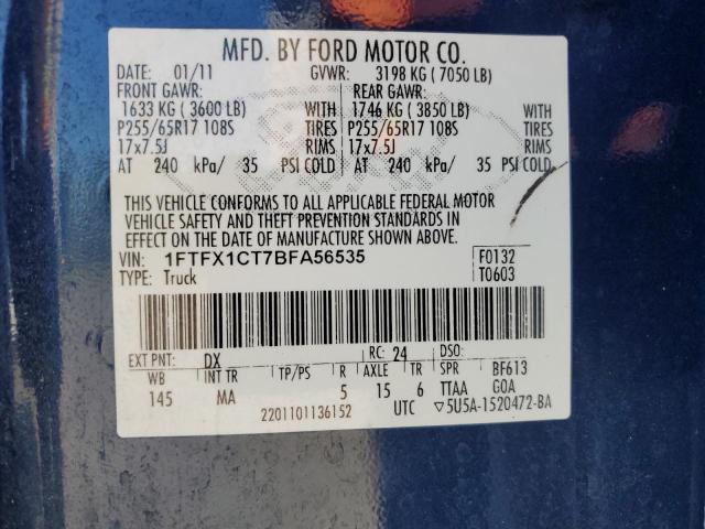 Photo 12 VIN: 1FTFX1CT7BFA56535 - FORD F150 SUPER 