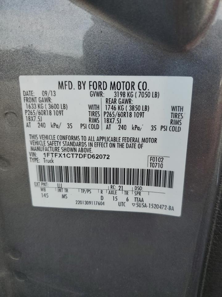 Photo 11 VIN: 1FTFX1CT7DFD62072 - FORD F-150 