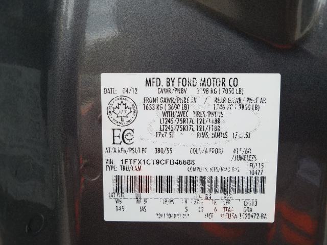 Photo 9 VIN: 1FTFX1CT9CFB46688 - FORD F150 SUPER 