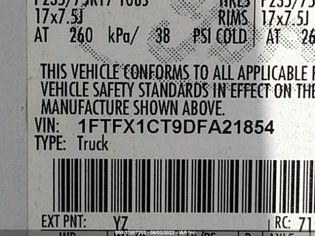 Photo 8 VIN: 1FTFX1CT9DFA21854 - FORD F-150 