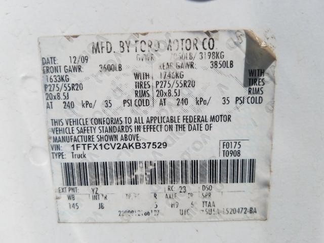 Photo 9 VIN: 1FTFX1CV2AKB37529 - FORD F150 SUPER 