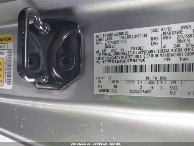 Photo 8 VIN: 1FTFX1E46LKE54186 - FORD F-150 