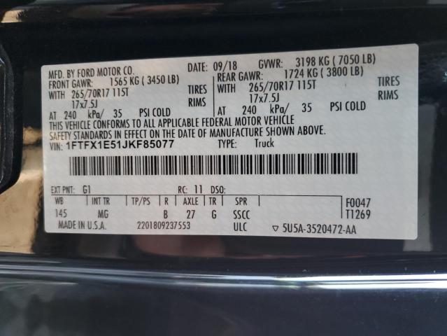 Photo 11 VIN: 1FTFX1E51JKF85077 - FORD F150 SUPER 