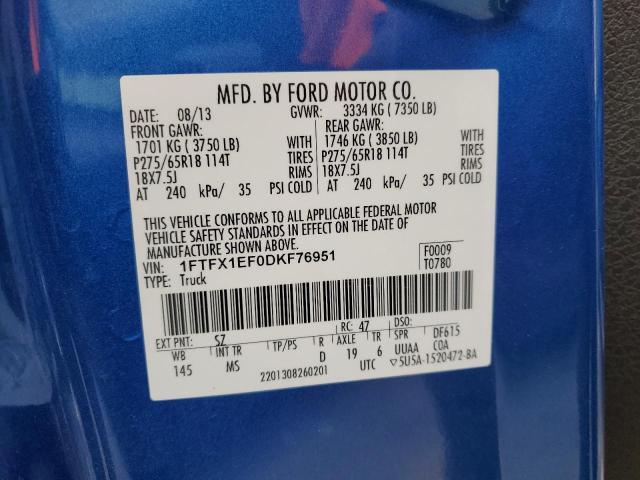 Photo 11 VIN: 1FTFX1EF0DKF76951 - FORD F150 SUPER 