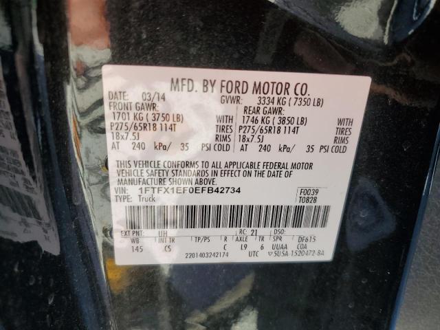 Photo 11 VIN: 1FTFX1EF0EFB42734 - FORD F150 SUPER 