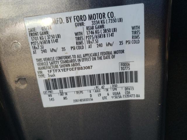 Photo 11 VIN: 1FTFX1EF0EFB83087 - FORD F150 SUPER 