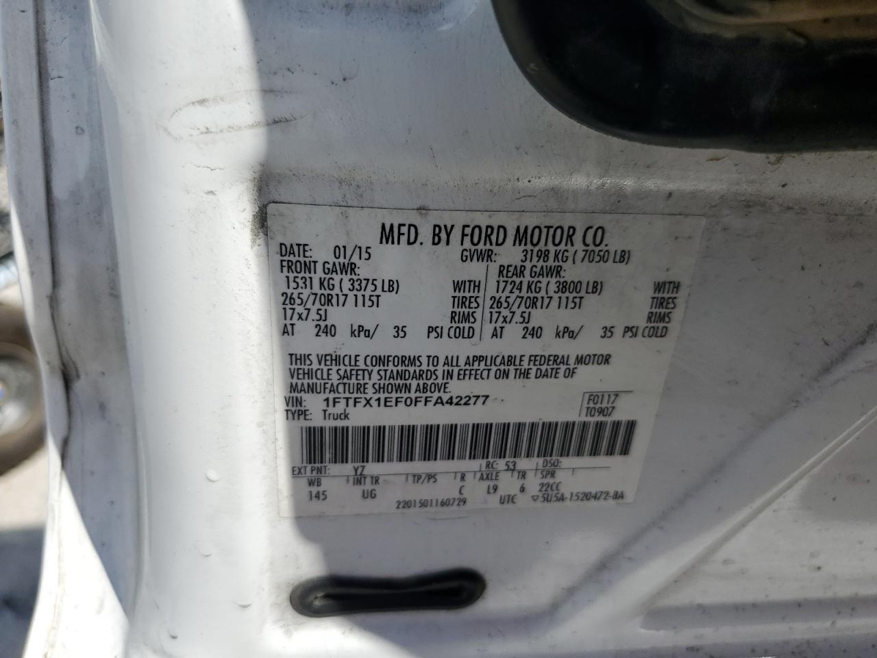 Photo 11 VIN: 1FTFX1EF0FFA42277 - FORD F-150 