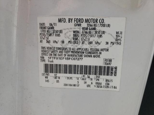 Photo 11 VIN: 1FTFX1EF1BFC07277 - FORD F-150 