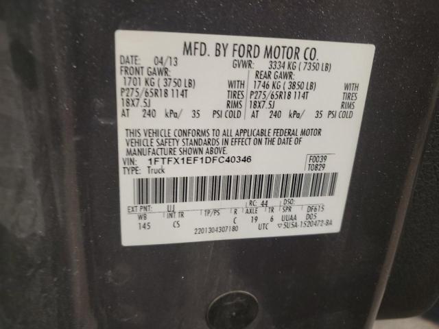 Photo 11 VIN: 1FTFX1EF1DFC40346 - FORD F150 SUPER 