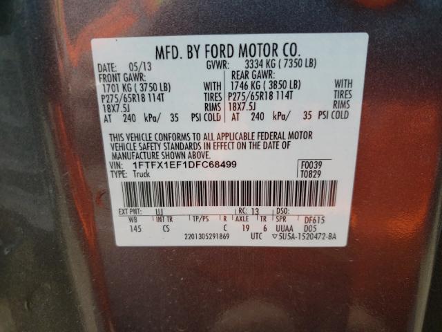 Photo 9 VIN: 1FTFX1EF1DFC68499 - FORD F150 SUPER 