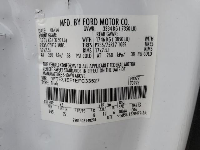 Photo 12 VIN: 1FTFX1EF1EFC33527 - FORD F150 SUPER 