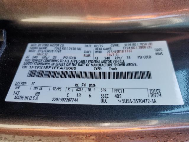 Photo 11 VIN: 1FTFX1EF1FFA72680 - FORD F-150 