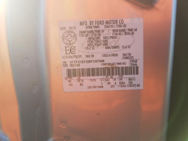 Photo 9 VIN: 1FTFX1EF2BFC97068 - FORD F150 SUPER 