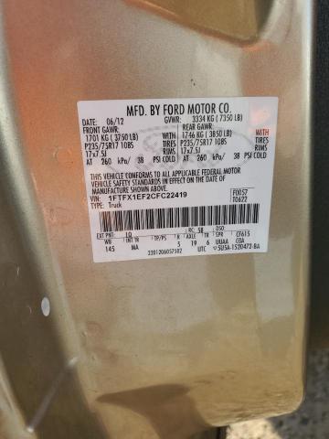 Photo 11 VIN: 1FTFX1EF2CFC22419 - FORD F150 SUPER 