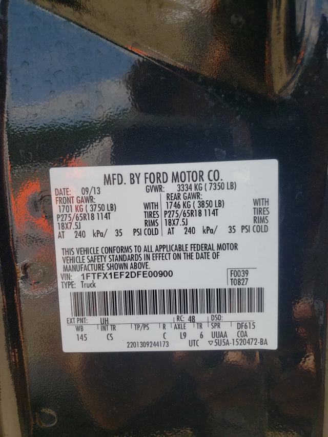 Photo 9 VIN: 1FTFX1EF2DFE00900 - FORD F150 SUPER 