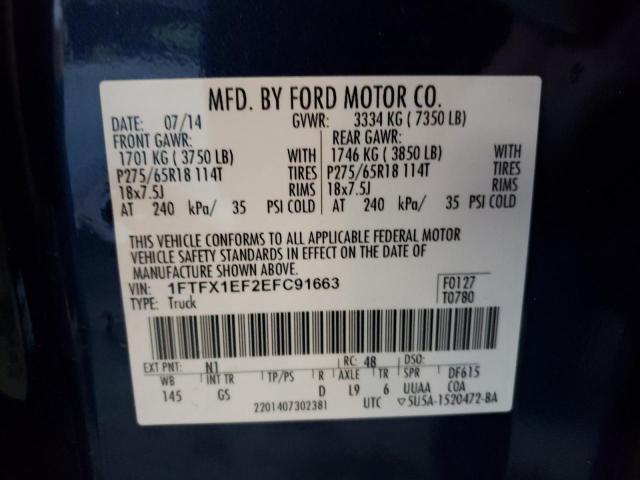 Photo 11 VIN: 1FTFX1EF2EFC91663 - FORD F150 SUPER 