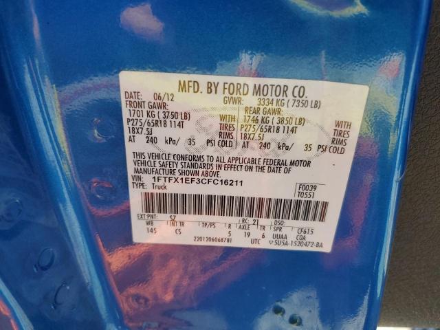 Photo 12 VIN: 1FTFX1EF3CFC16211 - FORD F-150 